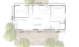 Plan du Mobile-home 2 chambres Grand-Confort 2023